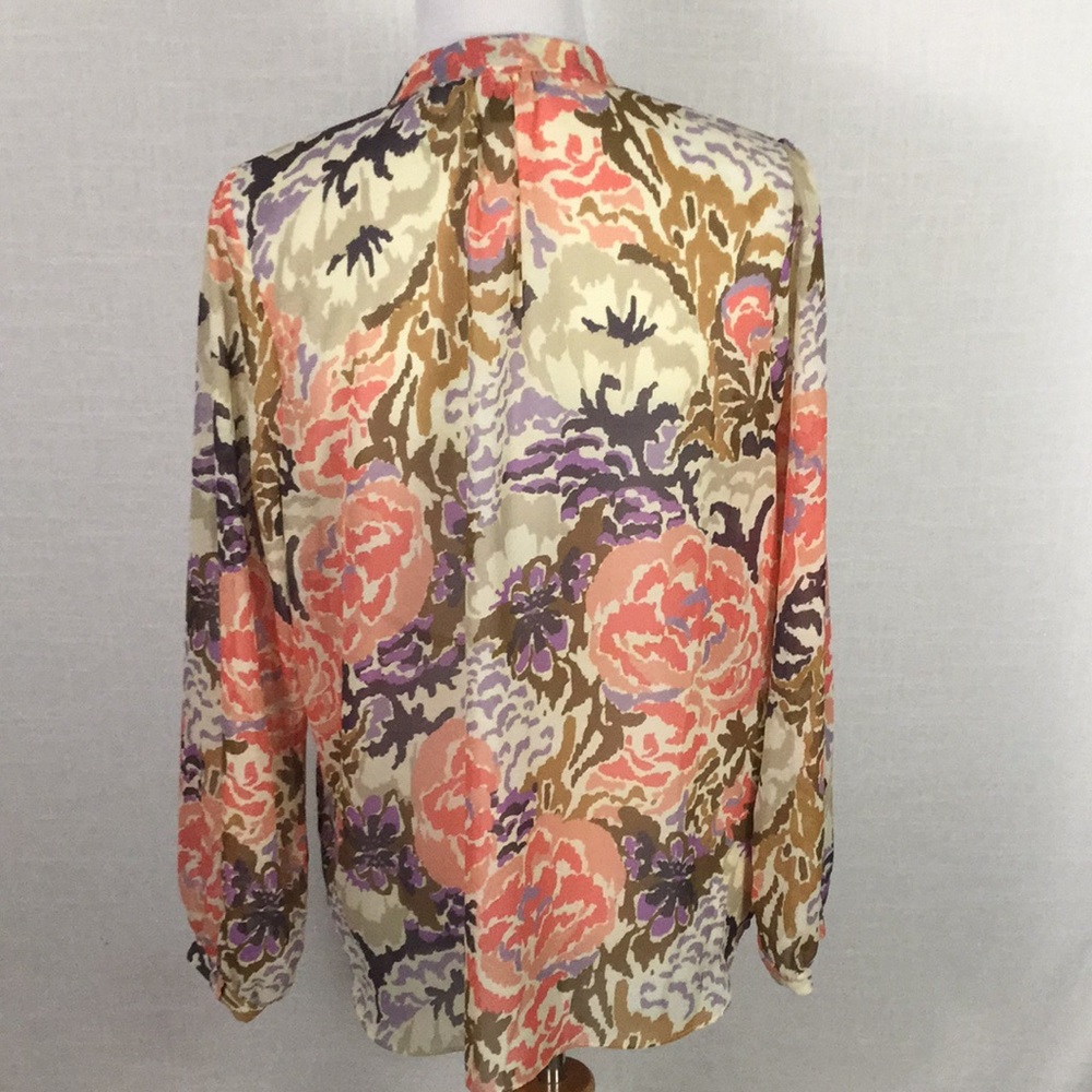 NWOT Lauren Ralph Lauren sheer floral ruffle top - Picture 4 of 7